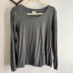 Columbia Womens Gray Long Sleeve with Trim Detail